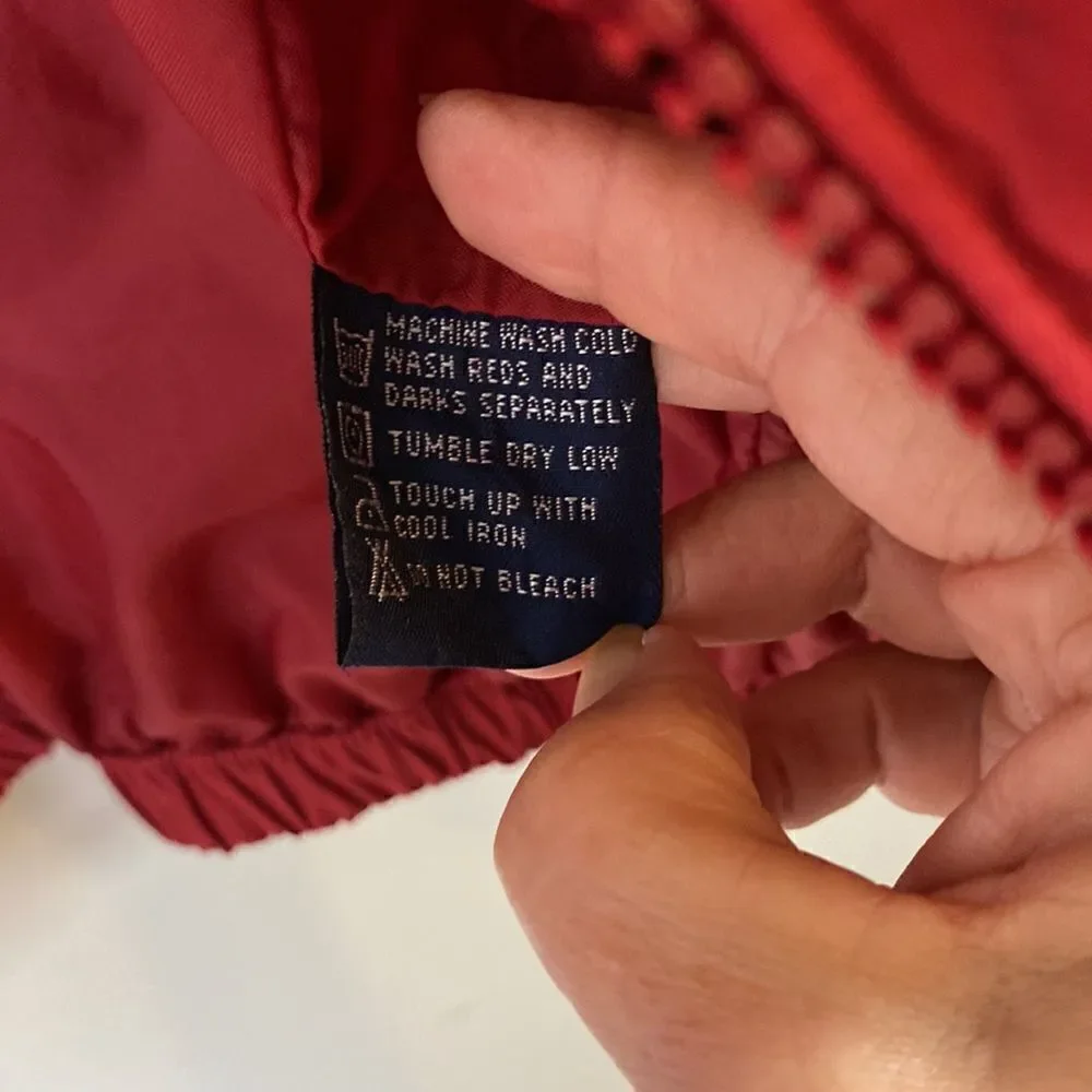 Pebble Beach Jacket Red with Navy Lightweight Size Large